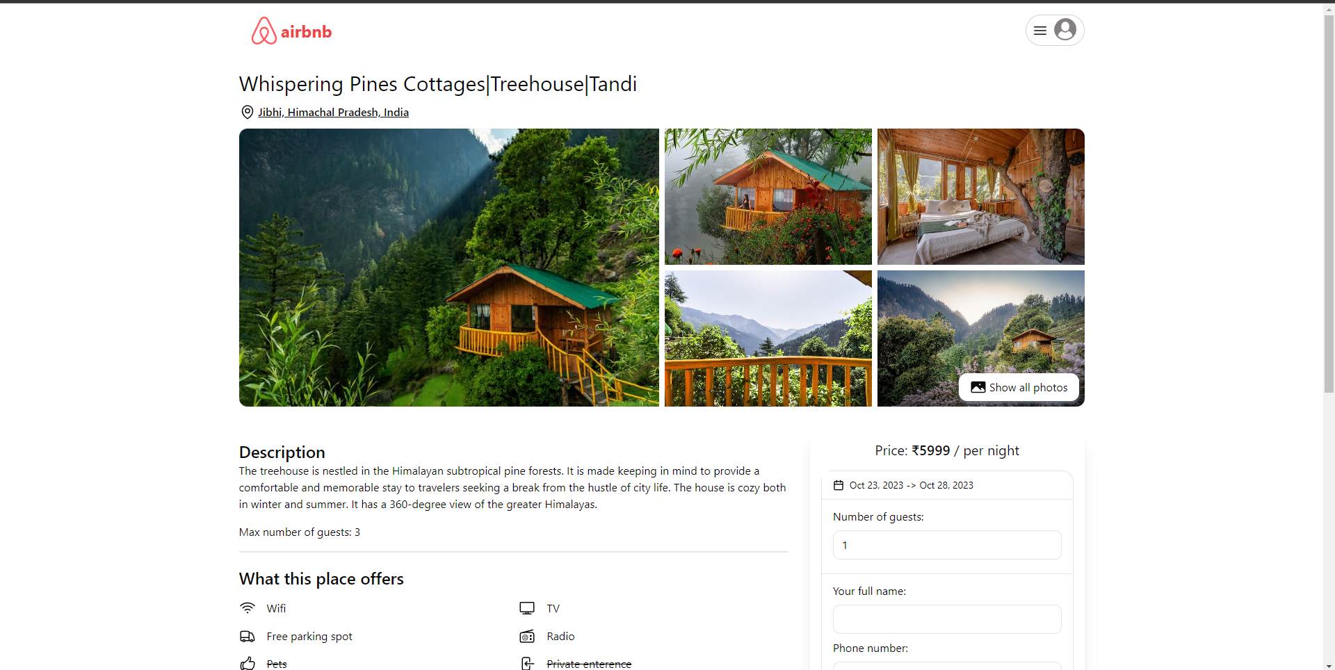 screenshot-Airbnb-Clone (Hobby Project)